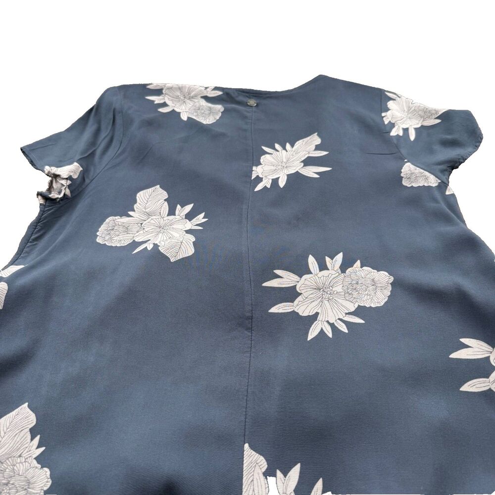 Roxy District Day Maxi Wrap Around Dress Women's S Short Sleeve V-Neck Floral - Picture 10 of 16